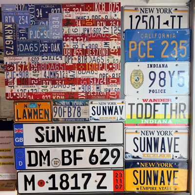 license plates